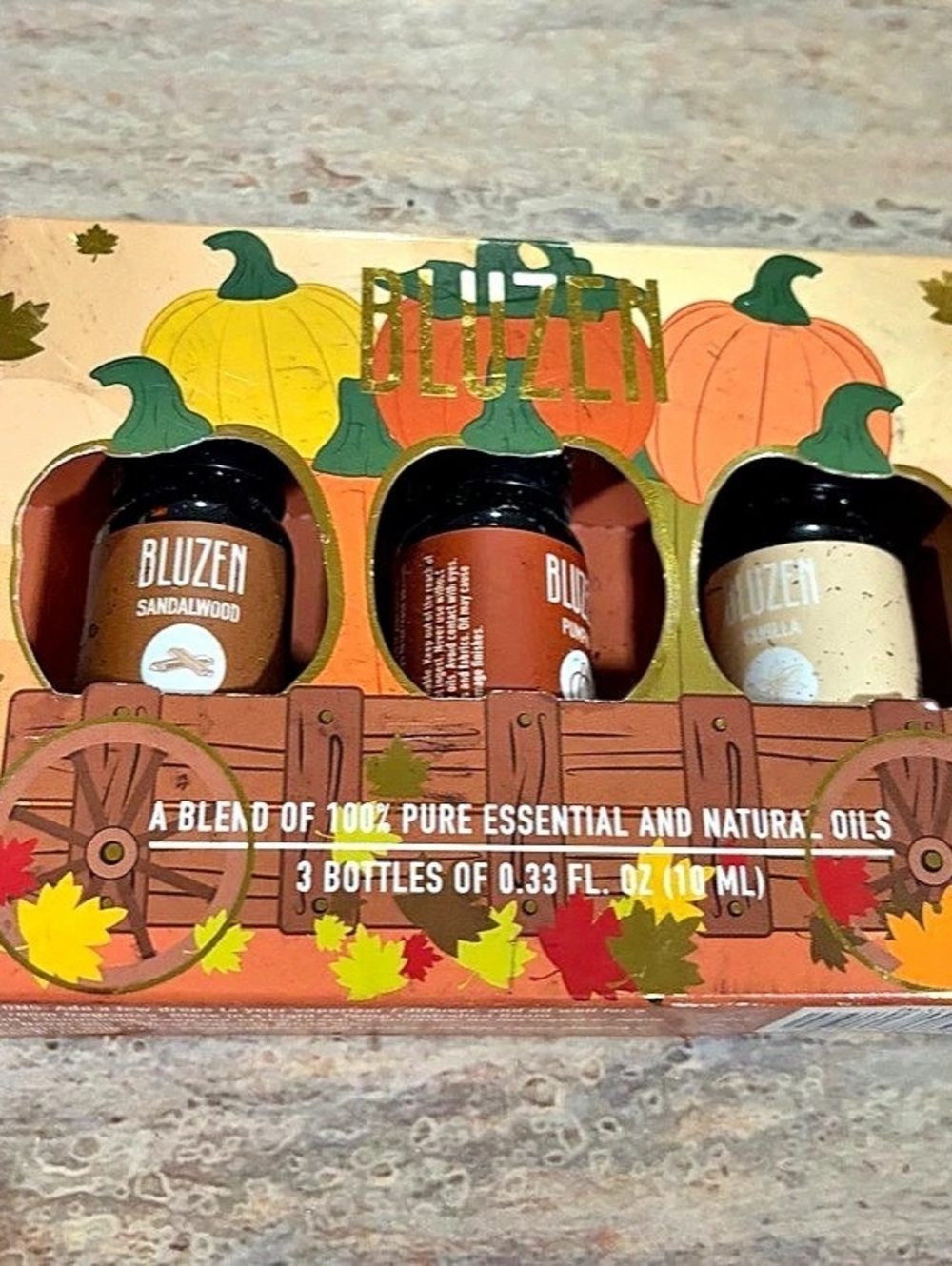 Bluzen Fall Essential Oil Set 3-Piece Pumpkin Box